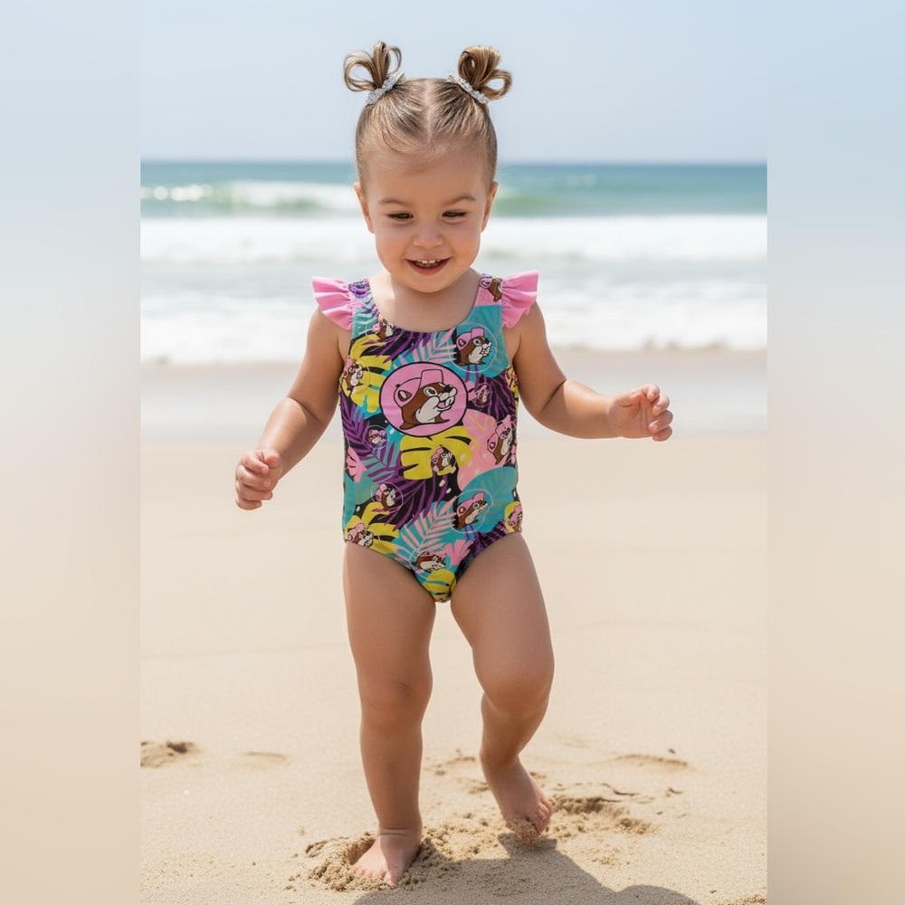 2 swimsuit with Buc-ee’s Print